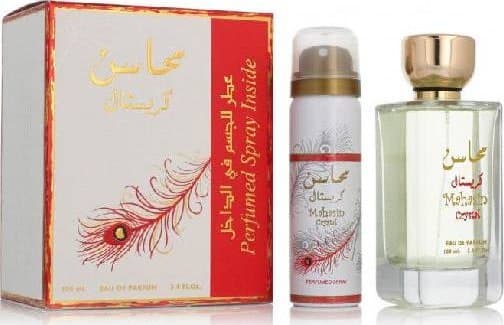 Lattafa Mahasin Crystal EDP 100 ml + DEO VAPO 75 ml (woman)