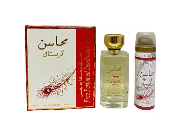 Lattafa Mahasin Crystal EDP 100 ml + DEO VAPO 75 ml (woman)