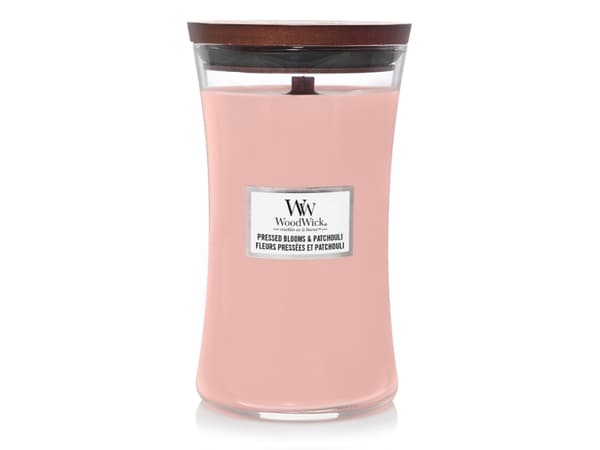 WoodWick Pressed Blooms & Patchouli duftlys large