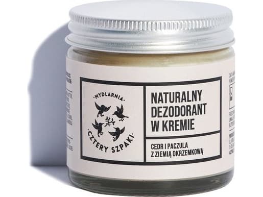 Natural deodorant cream cedar and patchouli with diatomaceous earth, 60 ml