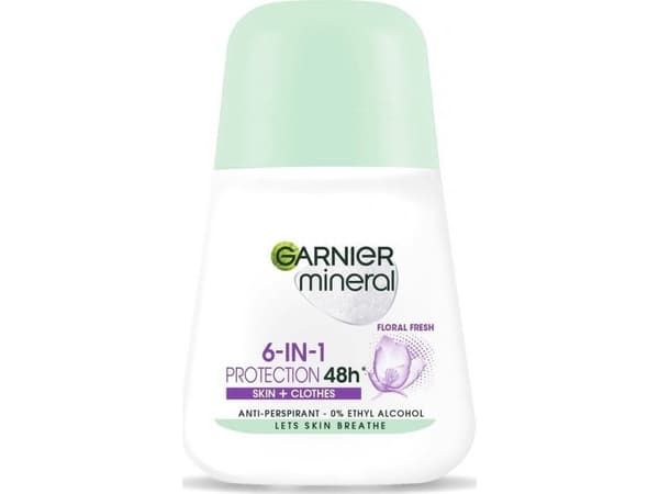 GARNIER_6in1 Protection 48h Skin And Clothes Roll-On Antiperspirant in Floral Fresh 50ml roll-on