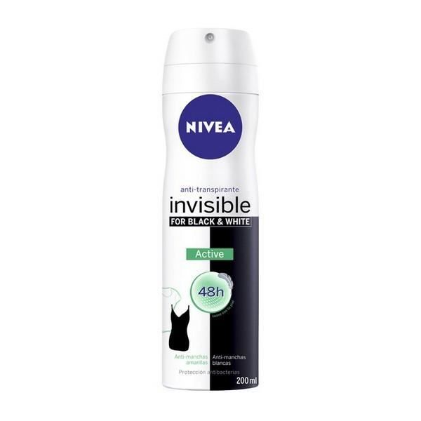 Nivea Invisible Active Black & White Deodorant Spray (200ml)