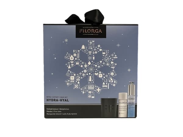FILORGA SET (MICELLAR SOLTION 50ML + HYDRA HYAL SERUM 30ML + SCENTED CANDLE)