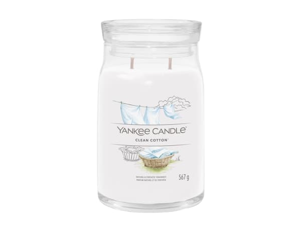 Yankee Candle 1630644E, Cylinder, Hvit, Bomullsblomst, Blomst, Sitron, 90 timer, 1 stykker
