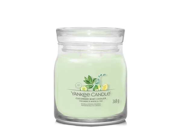 Yankee Candle Cucumber Mint Cooler, Cylinder, Grön, Gurka, Citron, Mint, 50 h, 1 styck