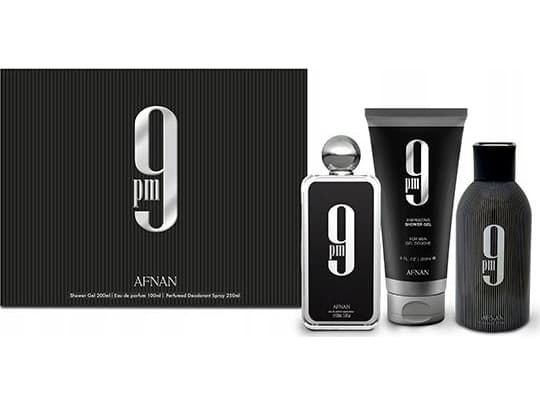 Afnan 9 pm EDP 100 ml + DEO VAPO 100 ml + SG 200 ml (man)