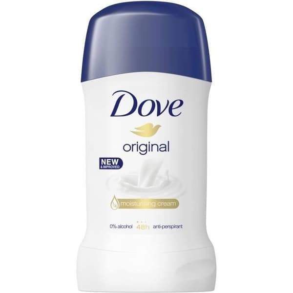 DOVE 24-timmars Deodorant Stick - 0% alkohol - 40 ml