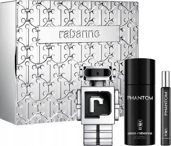 Zestaw Paco Rabanne Phantom Edt 100ml + Deodorantti spray 150ml + Edt 10ml