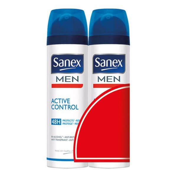 Suihkedeodorantti Men Active Control Sanex Men Active Control H (2 pcs) 200 ml