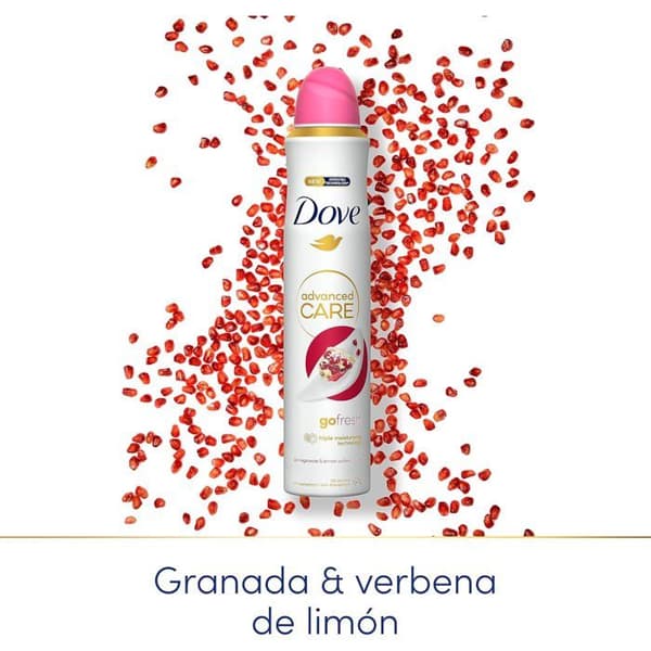 DOVE GO FRESH ADVANCED CARE granatäpple & citron deodorant - 200 ml - Alkoholfri