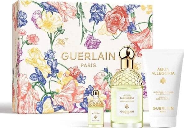 SET GUERLAIN Aqua Allegoria Nerolia Vetiver EDT spray 75ml + BODY LOTION 75ml + MINIATURA EDT 7,5ml