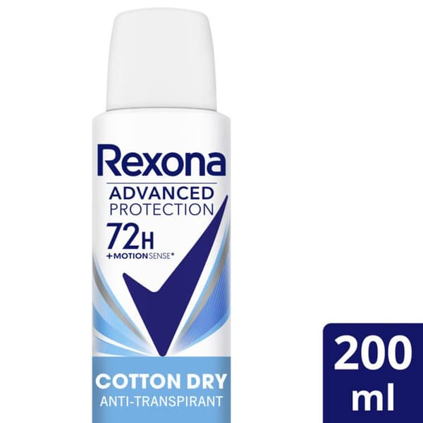 Deodorant - REXONA - Cotton Dry - 200ml - Kvinna - Utan alkohol