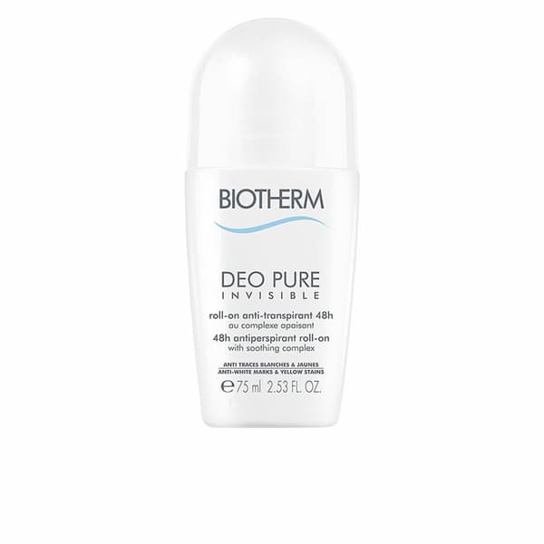 Roll-On Deodorant Pure Invisible Biotherm - 75 ml