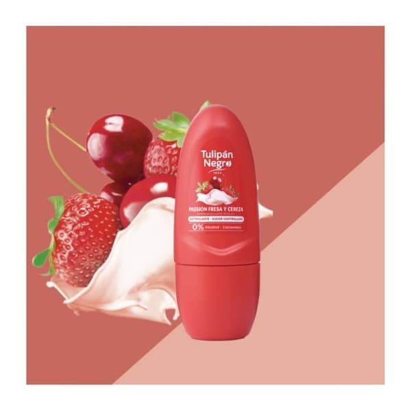 Tulipan Negro - Strawberry Cherry Roll On Deodorant - 50 ml