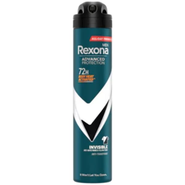 REXONA Black &amp; White Invisible Anti-Perspirant Deodorant för män 200 ml flaska