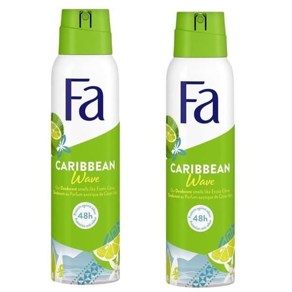 Fa Deodorant Spray Caribbean Lemons Paket med 2 x 150 ml