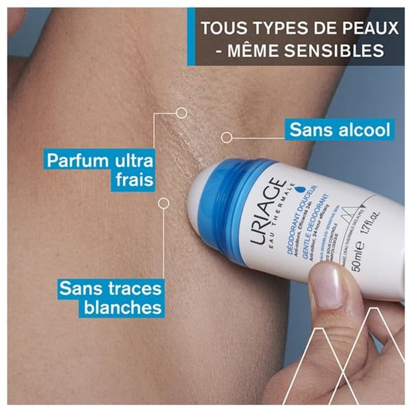 Deodorant - Uriage - Mjukhet Roller - 24H - Utan aluminiumsalter - 50ml