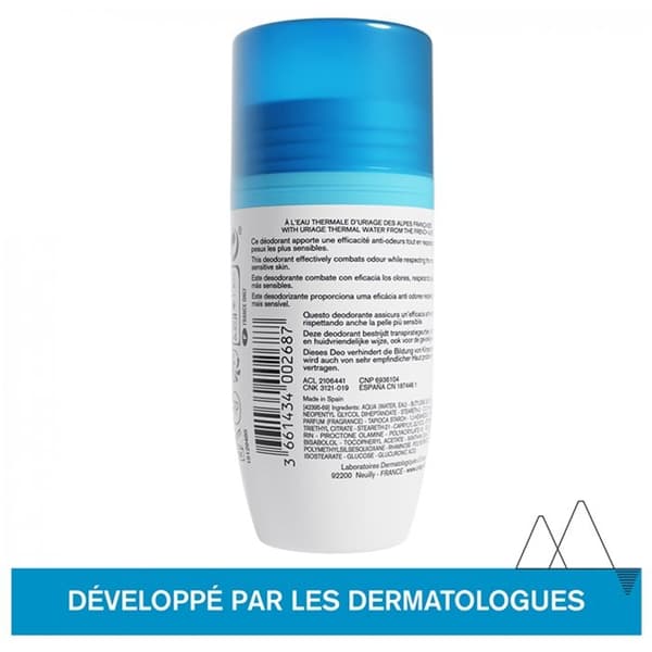 Deodorant - Uriage - Mjukhet Roller - 24H - Utan aluminiumsalter - 50ml