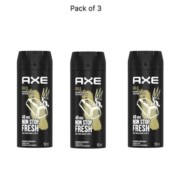 Axe Gold Deodorant för män 3*150ml