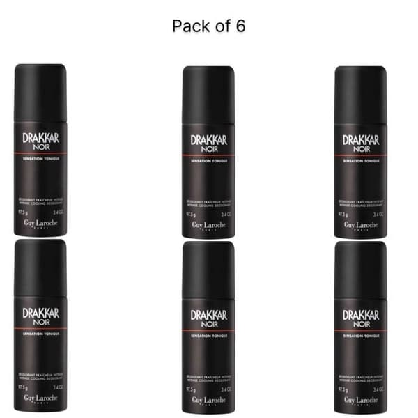 Guy Laroche Drakkar Noir Deodorant för män 6 * 150ml