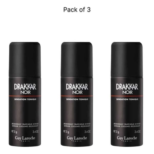 Guy Laroche Drakkar Noir Deodorant för män 3 * 150ml