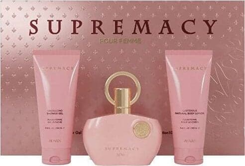 SET AFNAN Supremacy Pink EDP spray 100ml + SHOWER GEL 100ml + BODY LOTION 100ml