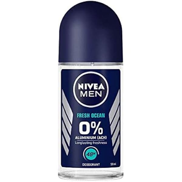 Deodorant - NIVEA MEN - Roll On Alu Free Fresh Ocean - Aluminiumfri - För vuxna - Blandat