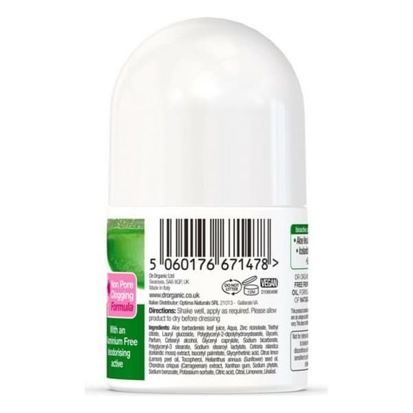 Roll-On deodorant med aloe vera Bioactive Skincare Dr.Organic (50 ml)