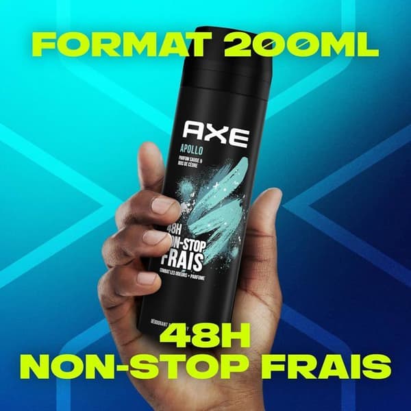 AXE Deodorant Man Spray Apollo, 48h non-stop fräsch, Doft av salvia och cederträ (Paket om 6x200ml)