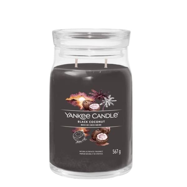 YANKEE CANDLE CANDELA GIARA GRANDE SIGNATUR SVART KOKOSNÖT