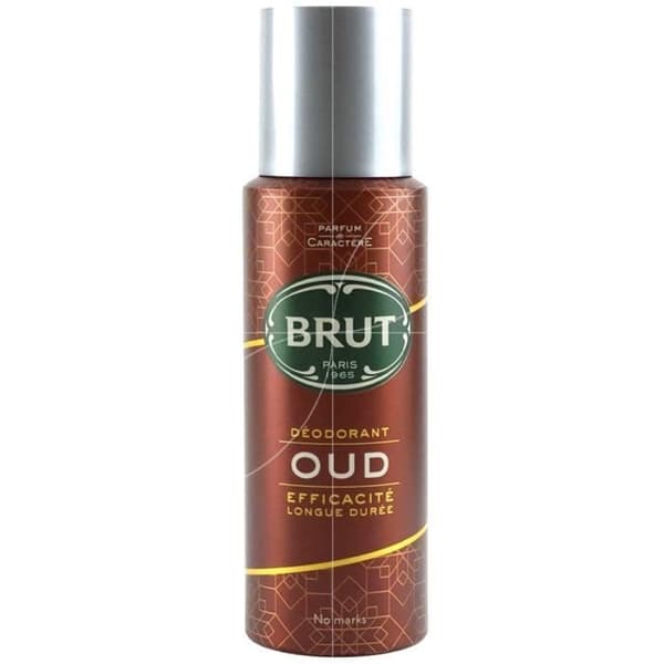 Deodorantspray - BRUT - Oud - 200ml - Långvarigt skydd - Maskulin träig doft