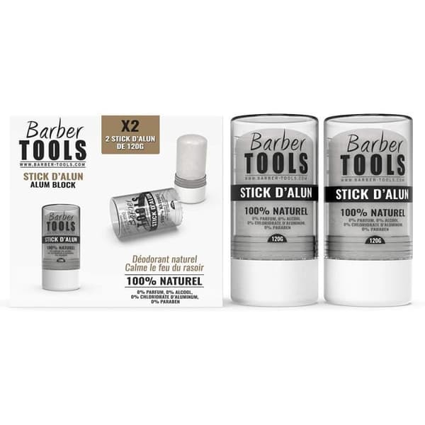 Set med 2 Deodorant Sticks på 120gr - Alun Stone - 100% naturligt - Paraben och aluminium hydrokloridfri