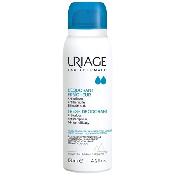 Deodorant - Uriage - Fräsch Spray - 125ml - Känslig Hud - Utan aluminiumsalter
