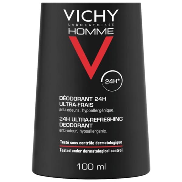 Vichy Homme Deodorant Ultra-Fräsch 24h Spray Set av 2 x 100ml