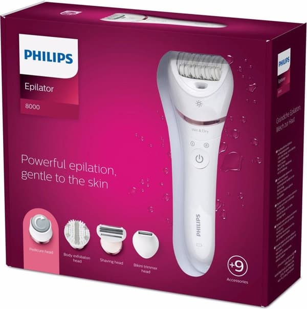 Philips Series 8000 BRE740/10 - Wet & Dry - Epilator