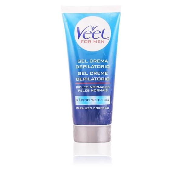 Hair Removal Gel Cream Veet for Men som ger dig snabb hårborttagning, mellan 3 och 6 minuter, och effektiv och slät hud. Formulerad i