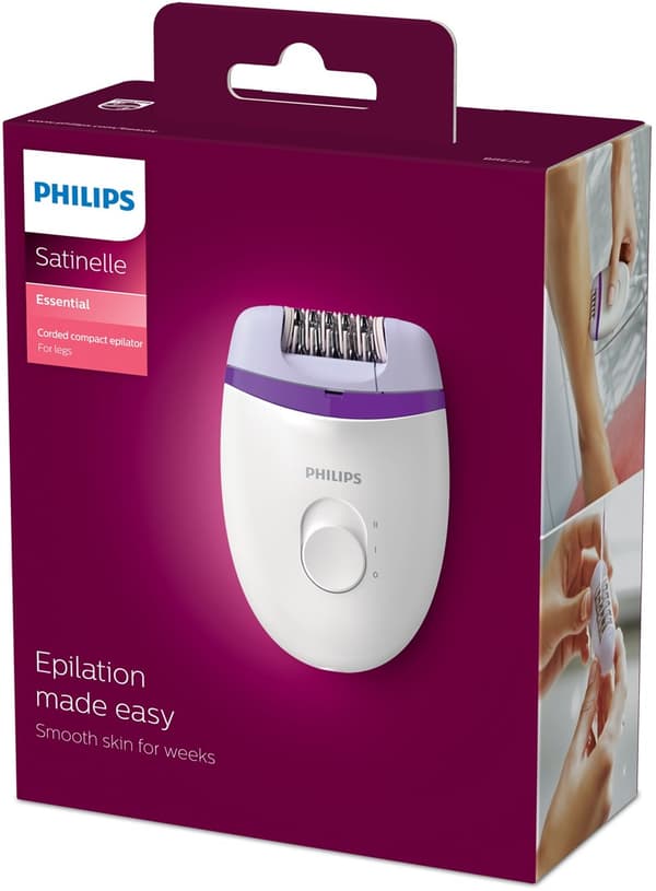 Philips Satinelle Essential BRE225/00 epilator Lilla, hvid