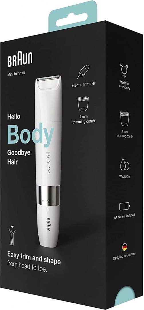 Braun | BS1000 | Mini Trimmer Bodysuit | Käyttöaika (max) min | Lampun käyttöikä (vilkkuu) Ei sovelleta | Tehotasojen lukumäärä