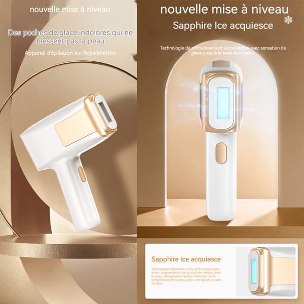 Epilator - INN - Justering med 5 hastigheter - 2 lägen - Ljusterapi - 240V