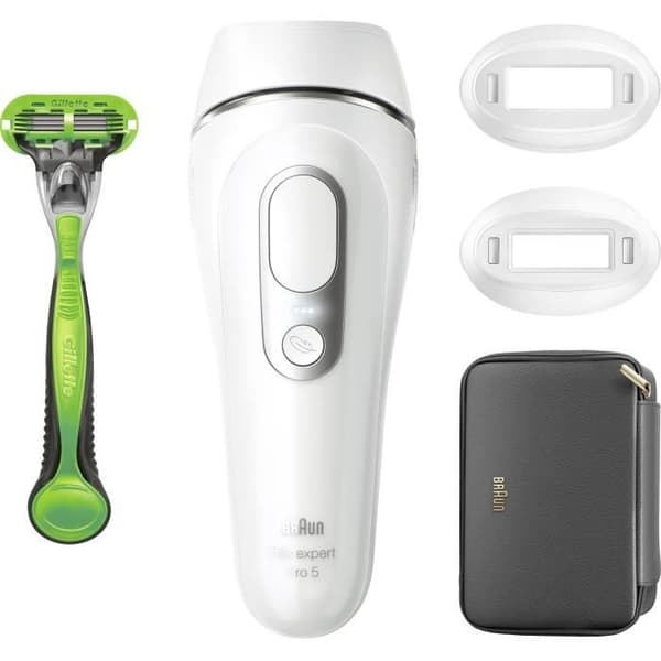 Epilator med pulserande ljus - BRAUN - IPL PL5145 - Vit, grön och svart