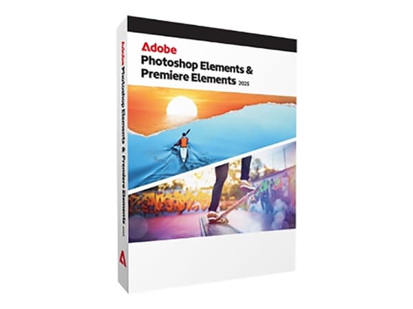 Adobe Photoshop Elements 2025 & Premiere Elements 2025 - Boxpaket (3 år) - 1 användare - Mac, Win - International English