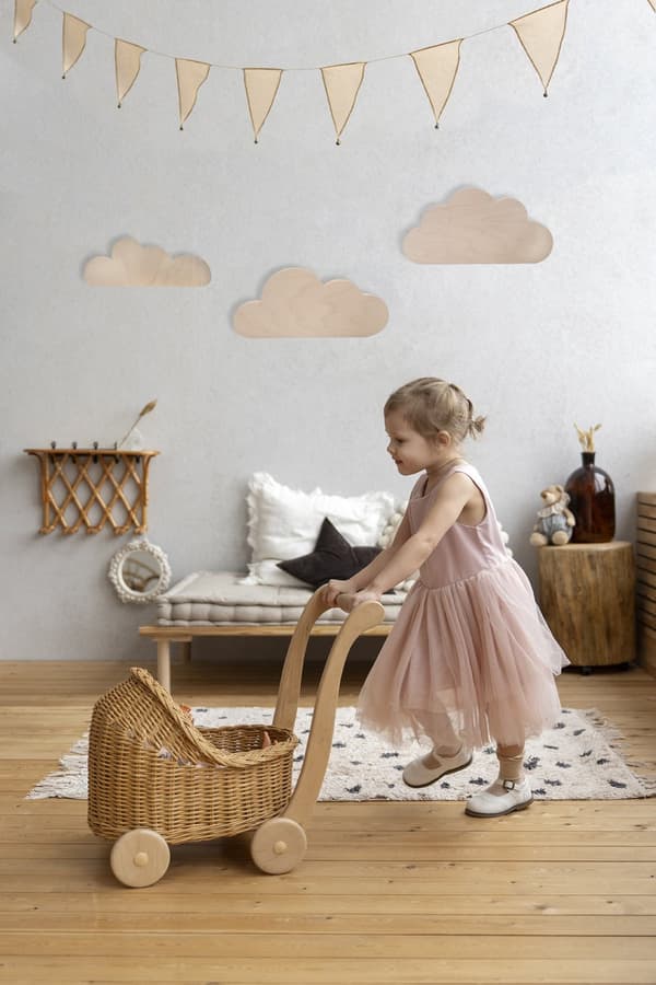 STORE TRÆSKYER 3 stk. SÆT Boho Deco Træ Sky Dekoration