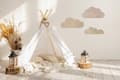 Miniatyrbillede 4 af 4: STORE TRÆSKYER 3 stk. SÆT Boho Deco Træ Sky Dekoration
