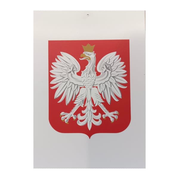 PVC-LEVY Puolan vaakuna KOTKA Vaakuna vaalit koulun toimisto A4 21x30cm T058