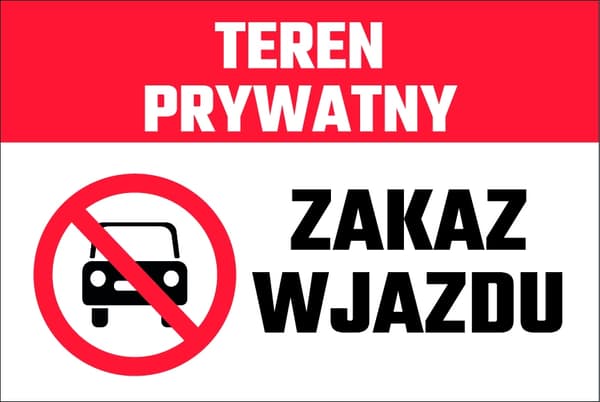 Plade Ingen adgang 20x30 cm PVC T025