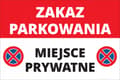 Pikkukuva 1 / 4: KIELLETTY PYSÄKÖINTI-MERKKI 20x30 cm PVC T001