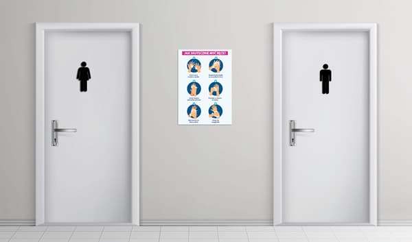 STOR TAVLA Handtvätt Toalett 30x40 cm PVC T054