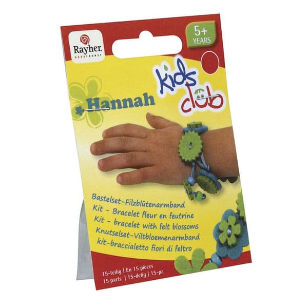 Kit armband blommor i filt Hannah 15 delar