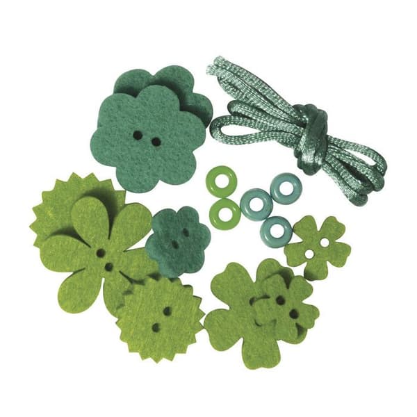 Kit armband blommor i filt Hannah 15 delar