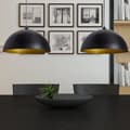 Miniatyrbild 3 av 9: vidaXL Taklampa 2 st höjdjusterbar halvrund svart
